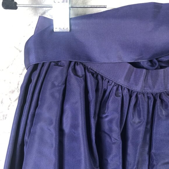 VINTAGE Albert Capraro Skirt Womens 10 Purple Maxi Belted Evening Formal 70s - Picture 12 of 16